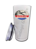 United Airlines 1940's Bag Sticker Tumbler