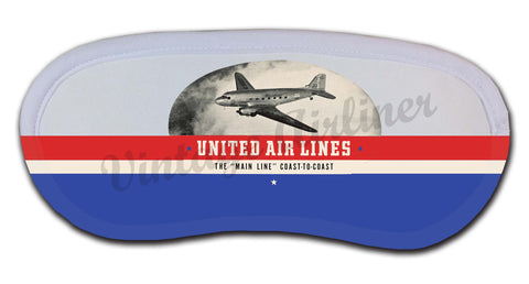 United Airlines 1940's Bag Sticker Sleep Mask