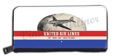 United Airlines 1940's Bag Sticker wallet