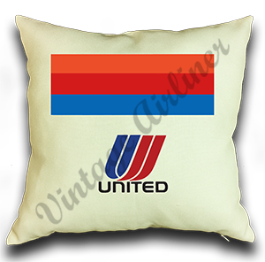 United Airlines Tulip Colors Linen Pillow Case Cover