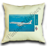 United Airlines DC8 Linen Pillow Case Cover