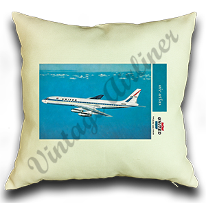 United Airlines DC8 Linen Pillow Case Cover