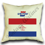 United Airlines Friendly Skies Cover Linen Pillow Case Cover