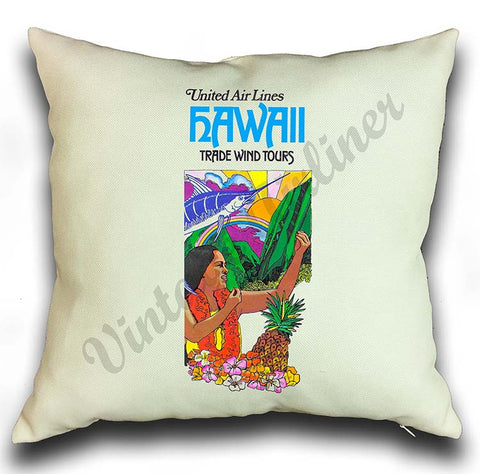 United Airlines Hawaii Pillow Case Cover