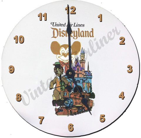 United Airlines Disneyland Wall Clock