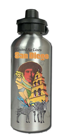 United Airlines San Diego Aluminum Water Bottle