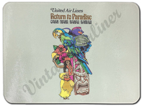 United Airlines Return To Paradise Glass Cutting Board