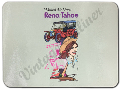 United Airlines Reno/Tahoe Glass Cutting Board