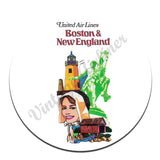 United Airlines Boston & New England Mousepad