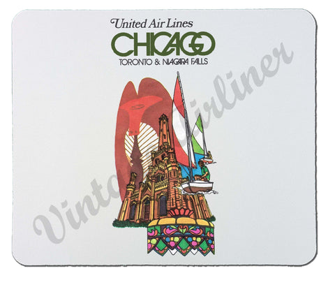 United Airlines Chicago, Toronto & Niagra Falls Mousepad