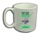 United Airlines "Three-Mile-A-Minute" Coffee Mug