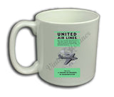 United Airlines "Three-Mile-A-Minute" Coffee Mug