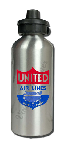 United Airlines Coast To Coast Aluminum Water Bottle