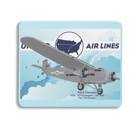 United Air Lines Ford Tri-Motor MousePad