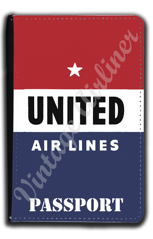 United Airlines 1940's Logo Passport Case