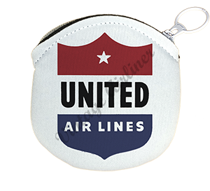 United Airlines 1940's Logo Round Coin Purse