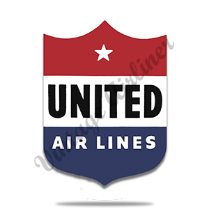 United Airlines 1940's Logo Round Coaster