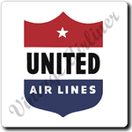 United Airlines 1940's Logo Square Coaster