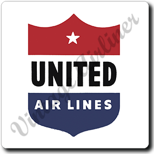 United Airlines 1940's Logo Square Coaster