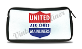 United Airlines 1940's Mainliner Bag Sticker Travel Pouch