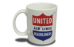 United Airlines 1940's Bag Sticker  Coffee Mug