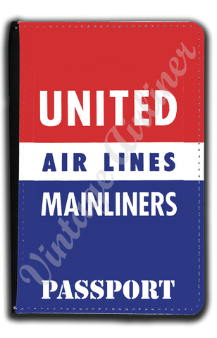 United Airlines Mainliner Logo Passport Case