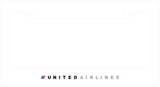 United Airlines On the Bottom - License Plate Frame