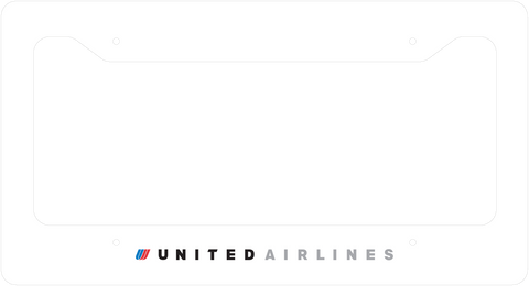 United Airlines On the Bottom - License Plate Frame