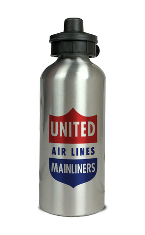 United Airlines 1940's Mainliner Cover Aluminum Water Bottle