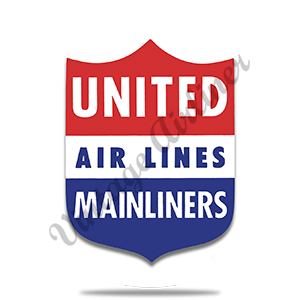 United Airlines 1940's Mainliner Cover Round Coaster