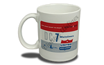 United Airlines 1950's DC-7 Mainliner Bag Sticker  Coffee Mug