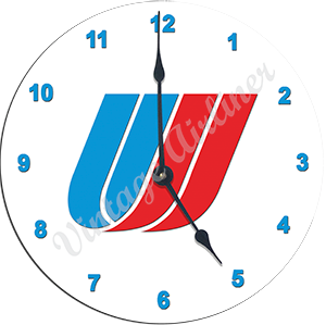 United Airlines Tulip Logo Wall Clock