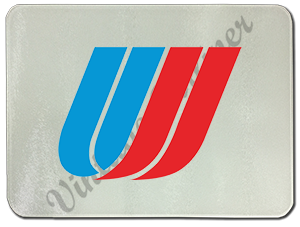 United Airlines Tulip Logo Glass Cutting Board