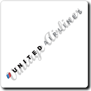 United Airlines Logo Square Coaster