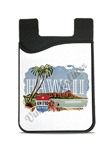 United Airlines 1950's Hawaii Bag Sticker Card Caddy