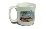 United Airlines Hawaii Bag Sticker  Coffee Mug