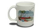 United Airlines Hawaii Bag Sticker  Coffee Mug
