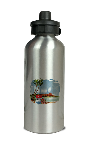United Airlines Hawaii Cover Aluminum Water Bottle