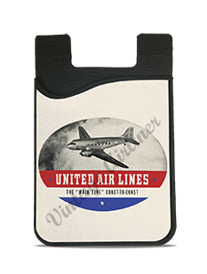 United Airlines 1940's Bag Sticker Card Caddy