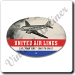 United Airlines 1940's Square Coaster