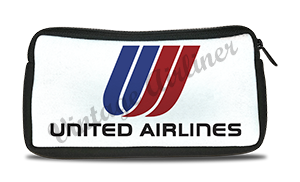 United Airlines 1974 Tulip Logo Travel Pouch
