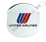 United Airlines Tulip Logo Round Coin Purse