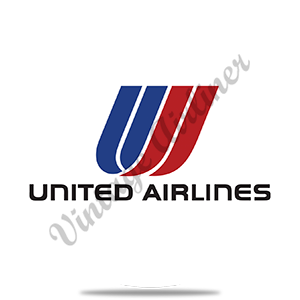 United Airlines Tulip Logo Round Coaster