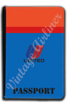 United Airlines Red & Blue Logo Passport Case