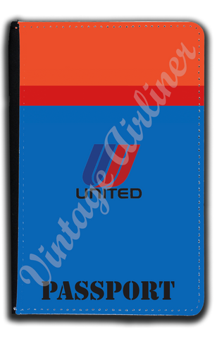United Airlines Red & Blue Logo Passport Case