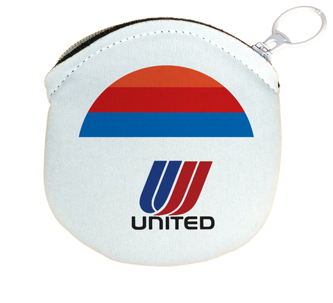 United Airlines Red & Blue Logo Round Coin Purse