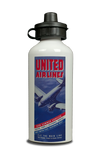 United Airlines 1940's Timetable Cover Aluminum Water Bottle