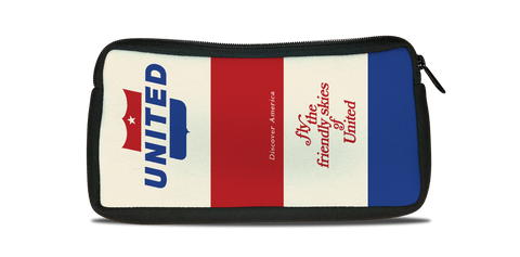 United Airlines Friendly Skies Cover Bag Sticker Travel Pouch