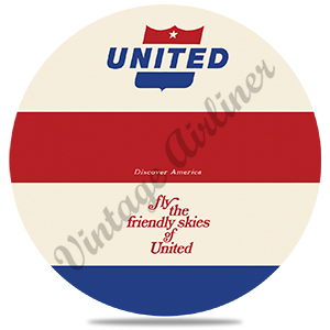 United Airlines Friendly Skies Round Coaster