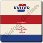 United Airlines Friendly Skies Square Coaster